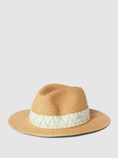 Соломенная шляпа с детализацией лейбла модель &quot;VIDELE&quot; Chillouts, светло-коричневый