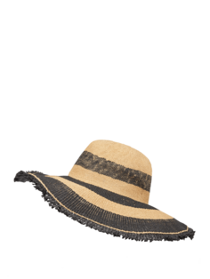 Соломенная шляпа с полосатым узором модель &quot;Кендра&quot; Becksöndergaard, бежевый