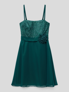 Платье с цветочной деталью G.O.L., темно-зеленый Гол