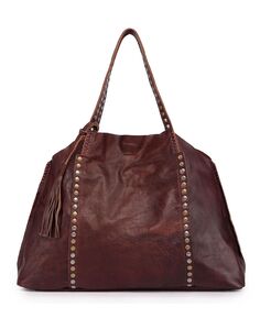 Женская большая сумка из натуральной кожи березы OLD TREND, коричневый