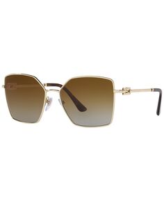 Женские поляризованные солнцезащитные очки, BV6175 56 BVLGARI, золотой