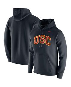 Мужской черный пуловер с капюшоном Usc Trojans в винтажном стиле и школьным логотипом Nike