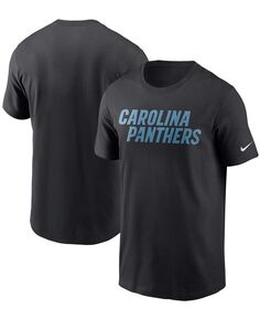 Мужская черная футболка с надписью Carolina Panthers Team Nike