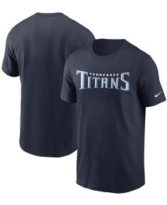 Мужская темно-синяя футболка с надписью Tennessee Titans Team Nike