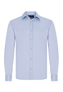 Рубашка узкого кроя на пуговицах Cipo &amp; Baxx, светло-синий