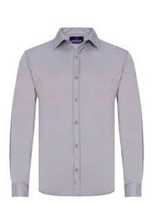 Рубашка узкого кроя на пуговицах Cipo &amp; Baxx, серый