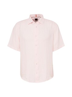 Рубашка на пуговицах стандартного кроя BOSS Orange Rash, пастельно-розовый