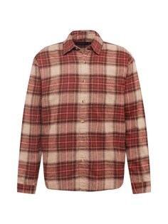 Рубашка на пуговицах стандартного кроя Abercrombie &amp; Fitch, красный/пастельно-красный