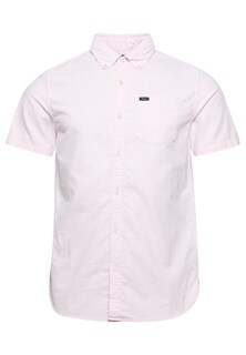 Рубашка на пуговицах стандартного кроя Superdry, светло-розовый