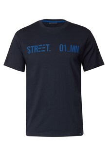 Футболка Street One MEN, синий кобальт/ночной синий