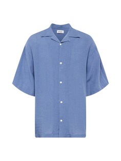 Комфортная рубашка на пуговицах Weekday, дымчатый синий