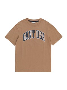 Рубашка Gant, светло-коричневый