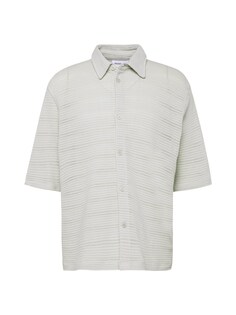 Рубашка на пуговицах стандартного кроя Weekday, светло-серый