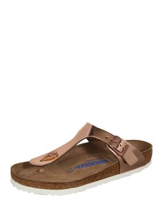 Сандалии с Т-образным ремешком Birkenstock Gizeh, розовое золото