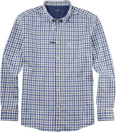 Рубашка на пуговицах стандартного кроя OLYMP, синий/темно-синий/белый