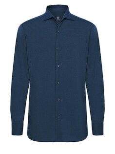 Рубашка на пуговицах стандартного кроя Boggi Milano, темно-синий
