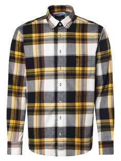 Рубашка на пуговицах стандартного кроя Fynch-Hatton, коричневый/желтый/белый