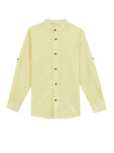 Рубашка на пуговицах стандартного кроя Defacto, желтый