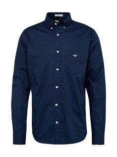 Рубашка на пуговицах стандартного кроя Gant, темно-синий