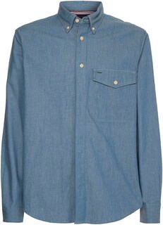 Рубашка на пуговицах стандартного кроя Tommy Hilfiger, синий