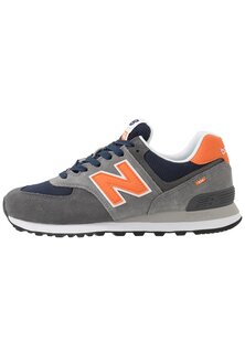 Низкие кеды 574 New Balance, серый/темно-синий