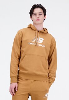 Толстовка ESSENTIALS STACKED LOGO HOODIE New Balance, табачный