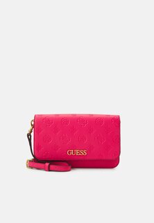 Кошелек ОРГАНАЙЗЕР GEVA CROSSBODY FLAP Guess, пурпурный логотип