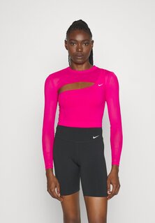 Футболка с длинным рукавом CROPPED Nike, огненная ягода/ледяной персик