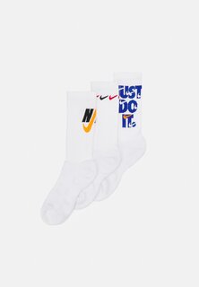 Спортивные носки EVERYDAY PLUS CUSH CREW 3 PACK UNISEX Nike, белый/черный/белый/оранжевый