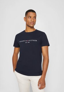 Футболка с принтом LOGO TEE Tommy Hilfiger, синий