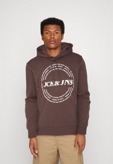 Толстовка JJJAKE HOOD Jack &amp; Jones, темно-коричневый