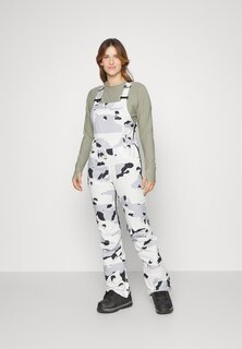 Сноубордические брюки ЖЕНСКИЕ БРЮКИ AVALON STRETCH BIB PANTS Burton, плотный белый камуфляж Cookie