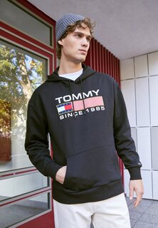 Толстовка ATHLETIC LOGO HOODIE Tommy Jeans, черный