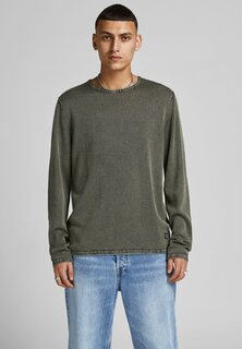 Свитер JJELEO CREW NECK NOOS Jack &amp; Jones, пыльный оливковый