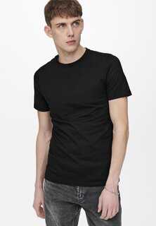 Базовая футболка ONSBASIC SLIM O-NECK 2PACK Only &amp; Sons, черный