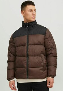 Куртка зимняя JJETOBY PUFFER COLLAR SN Jack &amp; Jones, темно-коричневый