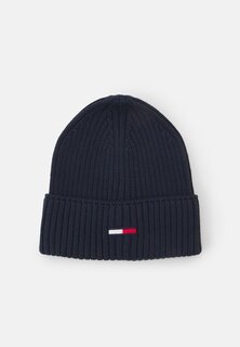 Шапка FLAG BEANIE UNISEX Tommy Jeans, темно-синий