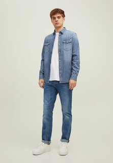 Рубашка JJESHERIDAN L S NOOS Jack &amp; Jones, джинсовая ткань среднего синего цвета