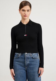 Футболка с длинным рукавом HALF BADGE Tommy Jeans, черная