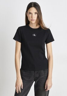 Базовая футболка LABEL REGULAR TEE Calvin Klein Jeans, черный