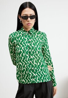 Рубашка РУБАШКА Patrizia Pepe, геометрический зеленый