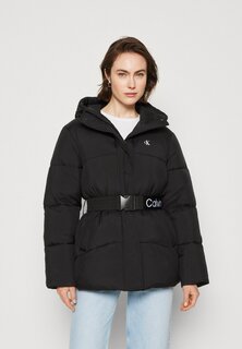 Зимнее пальто LOGO BELT SHORT PUFFER Calvin Klein Jeans, черный