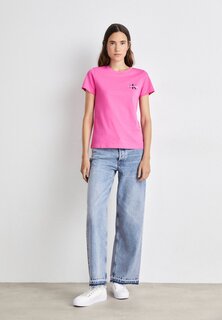 базовая футболка MONOLOGUE SLIM TEE 2 PACK Calvin Klein Jeans, розовый amour/черный