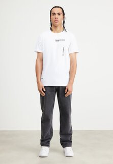 Футболка с принтом УНИСЕКС Calvin Klein Jeans, ярко-белый