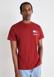 Футболка с принтом SLIM ESSENTIAL FLAG TEE Tommy Jeans, красный магма