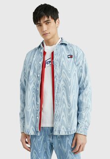 Рубашка SWIRL PRINT CASUAL FIT Tommy Jeans, средний цвет индиго