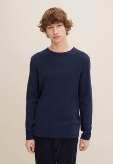 Свитер ZIGZAG STRUCTURED CREWNECK Tom Tailor, небесно-голубой капитан