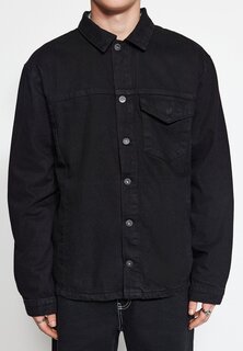 Джинсовая куртка CASUAL Trendyol, черный