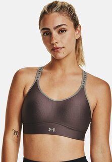 Спортивный бюстгальтер со средней поддержкой INFINITY MID COVERED Under Armour, пепельно-серый