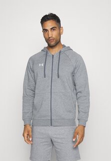 Толстовка на молнии RIVAL HOODIE Under Armour, Castlerock светлый вереск/белый